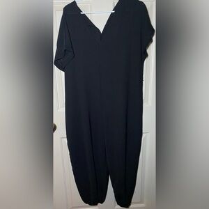 Women’s Black Summer Spring Short‎ Sleeve Dressy Jumpsuit M